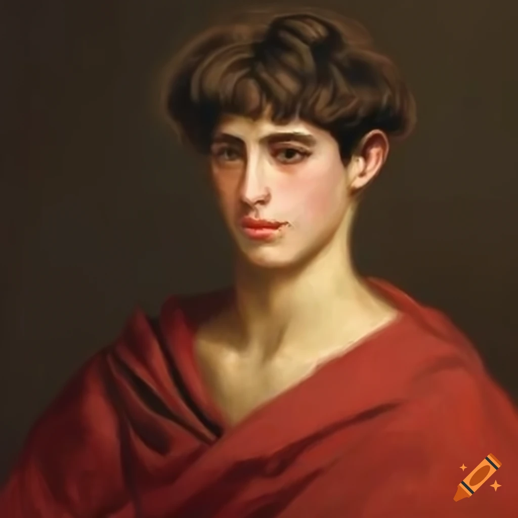Monet oil painting of a confident and mighty male god