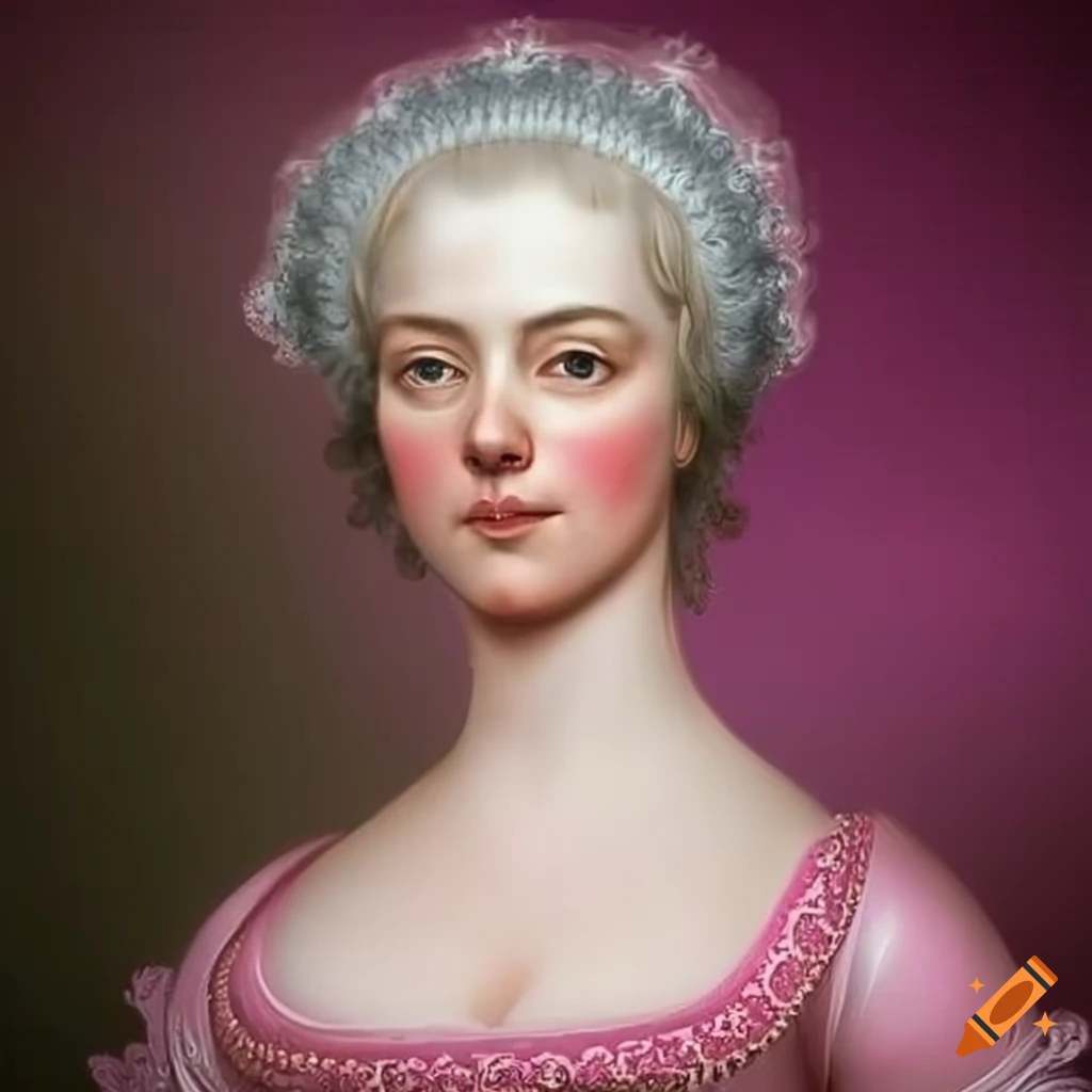 regency portrait of a woman in pink