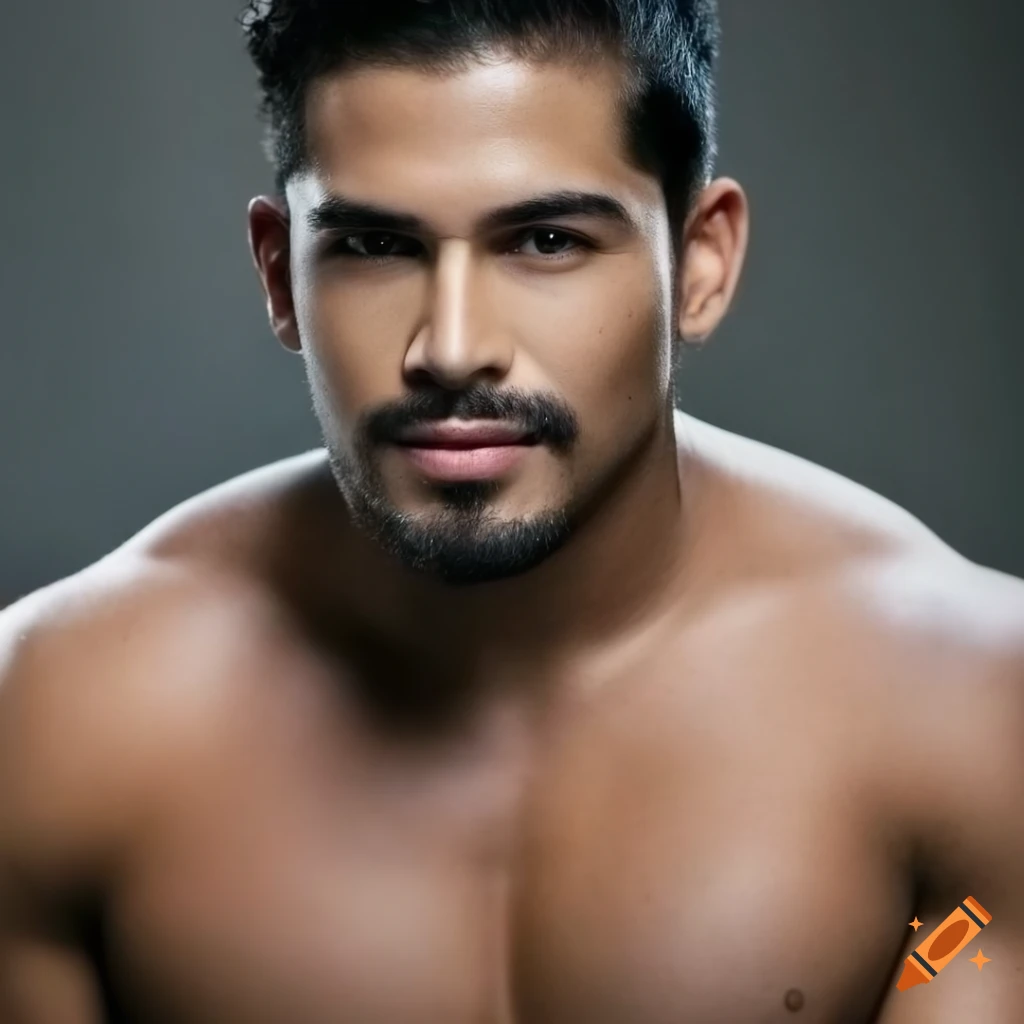 professional portrait of a handsome Mexican man with cinematic lighting