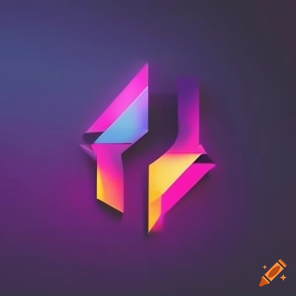 modern logo design with a futuristic 'K' shape