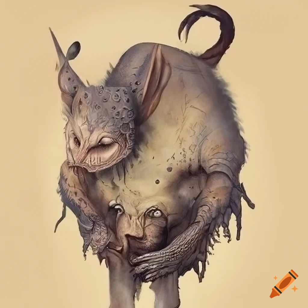 unique medieval-inspired creature art