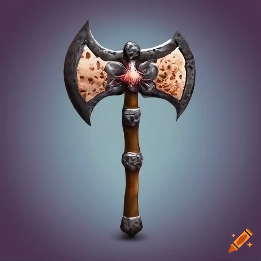 spring-themed ornate pickaxe on white background