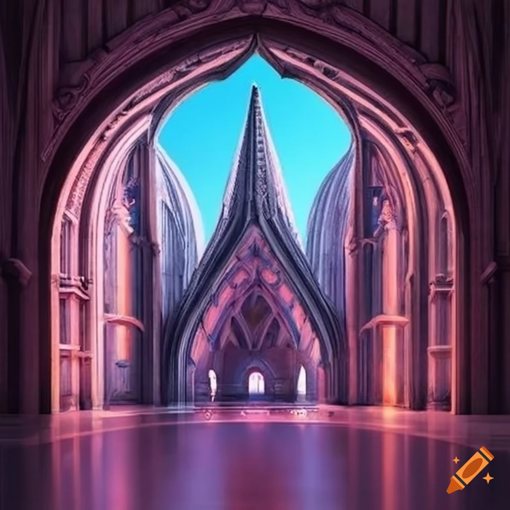 illusory portal architecture resembling a cathedral cabin