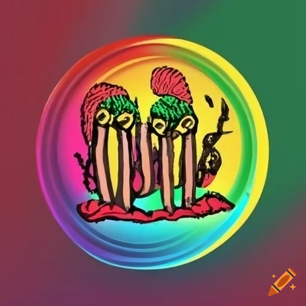 logo of a reggae group called I&I with Rastafarian colors