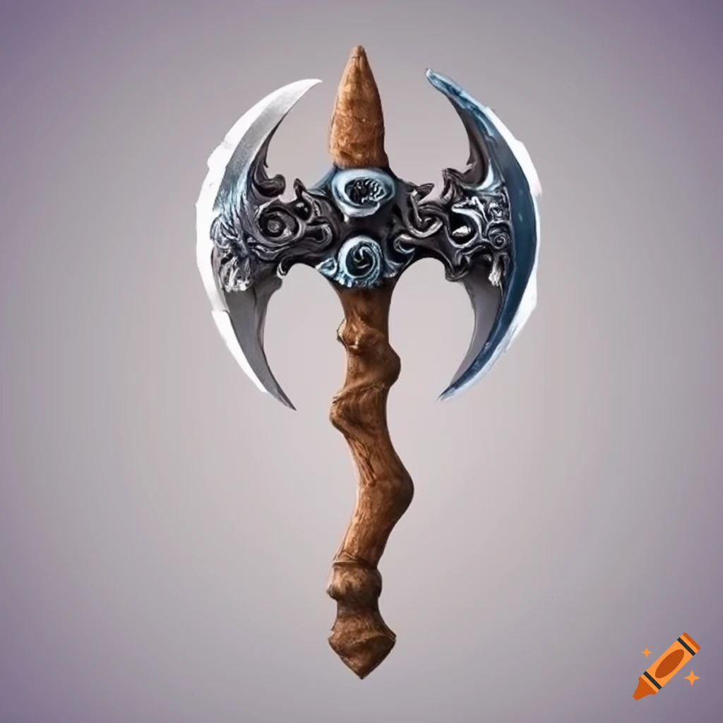 spring-themed ornate pickaxe on white background