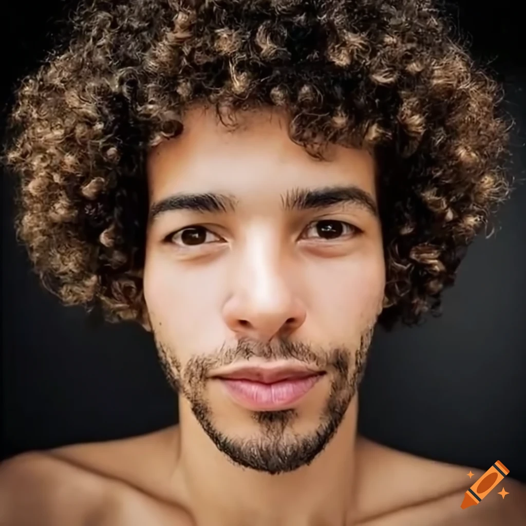selfie of a young Brazilian man with curly hair
