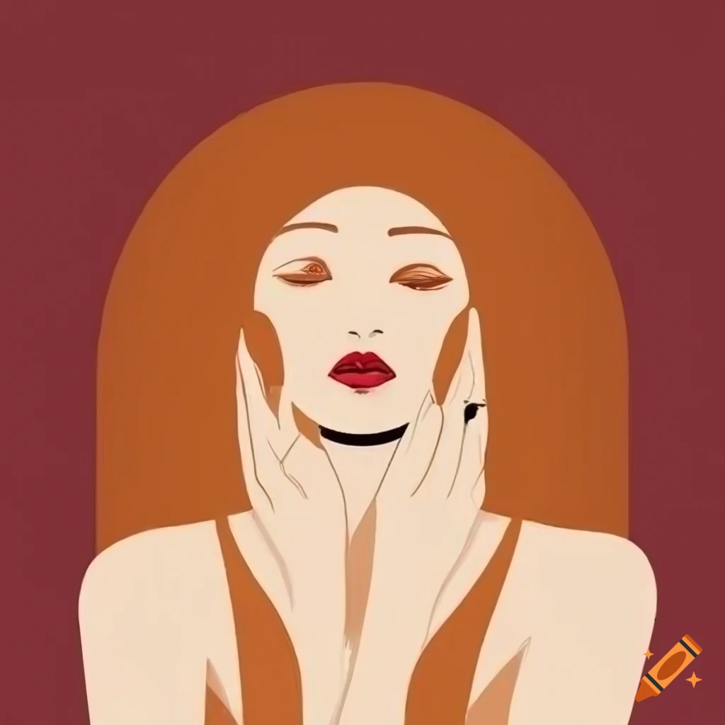 art deco illustration of a woman