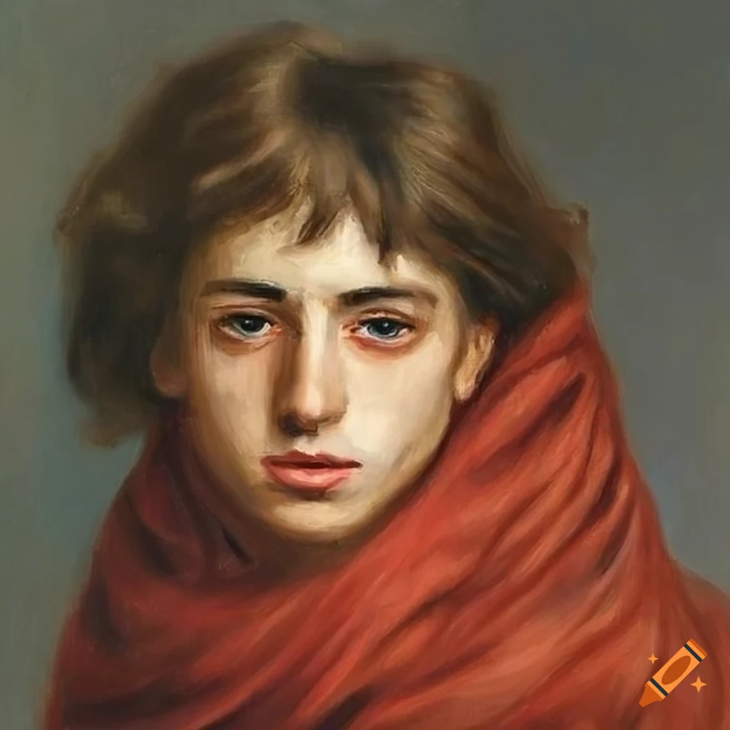 painting of a realistic male god