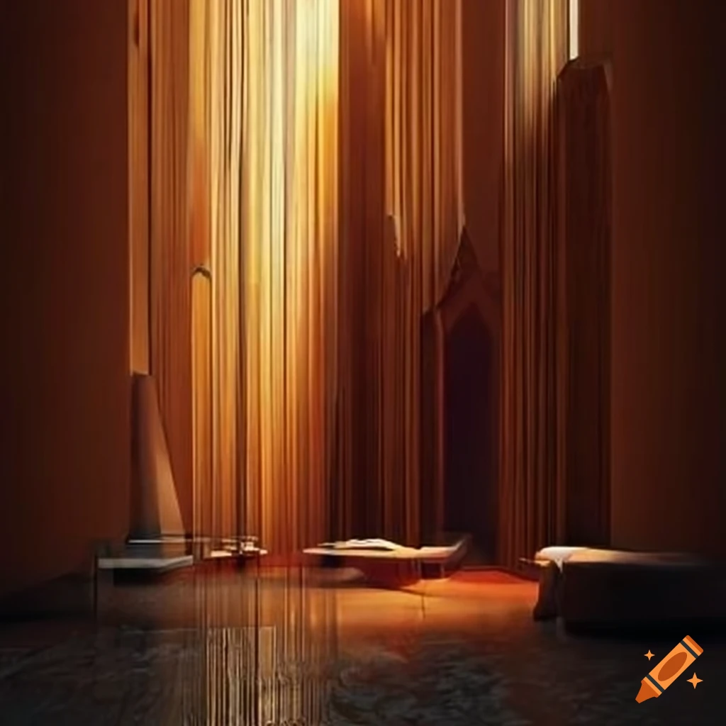 illusory architecture resembling a cathedral-like cabin