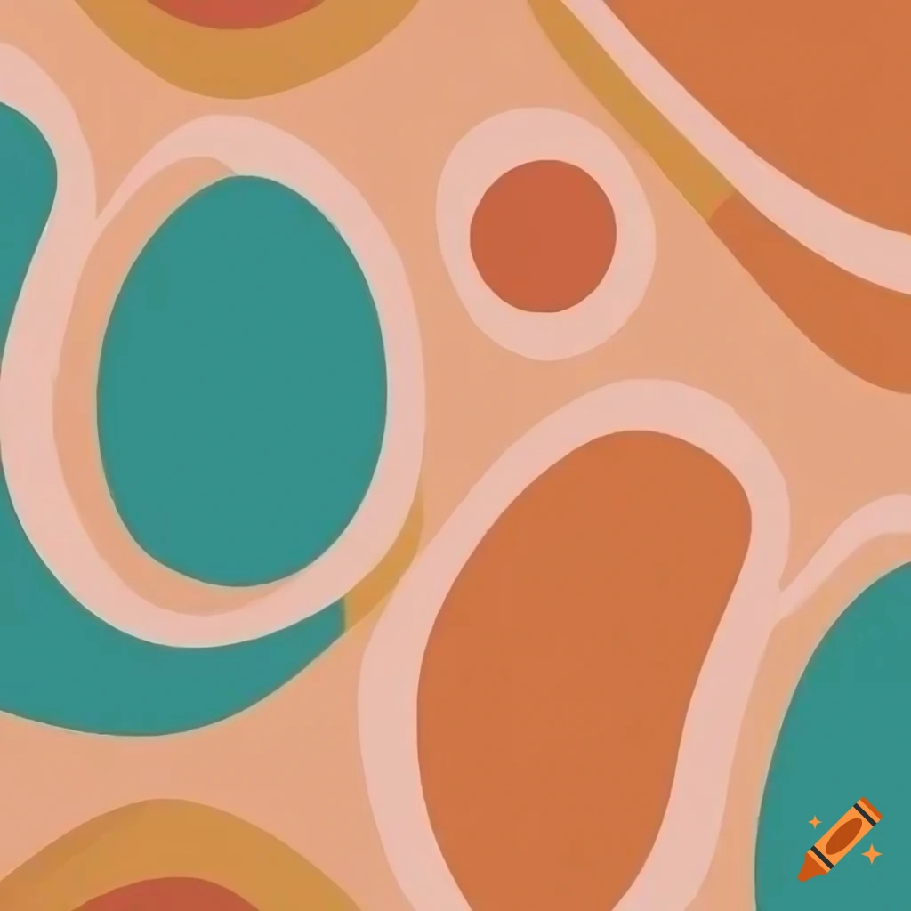 abstract boho art wallpaper with vibrant colors
