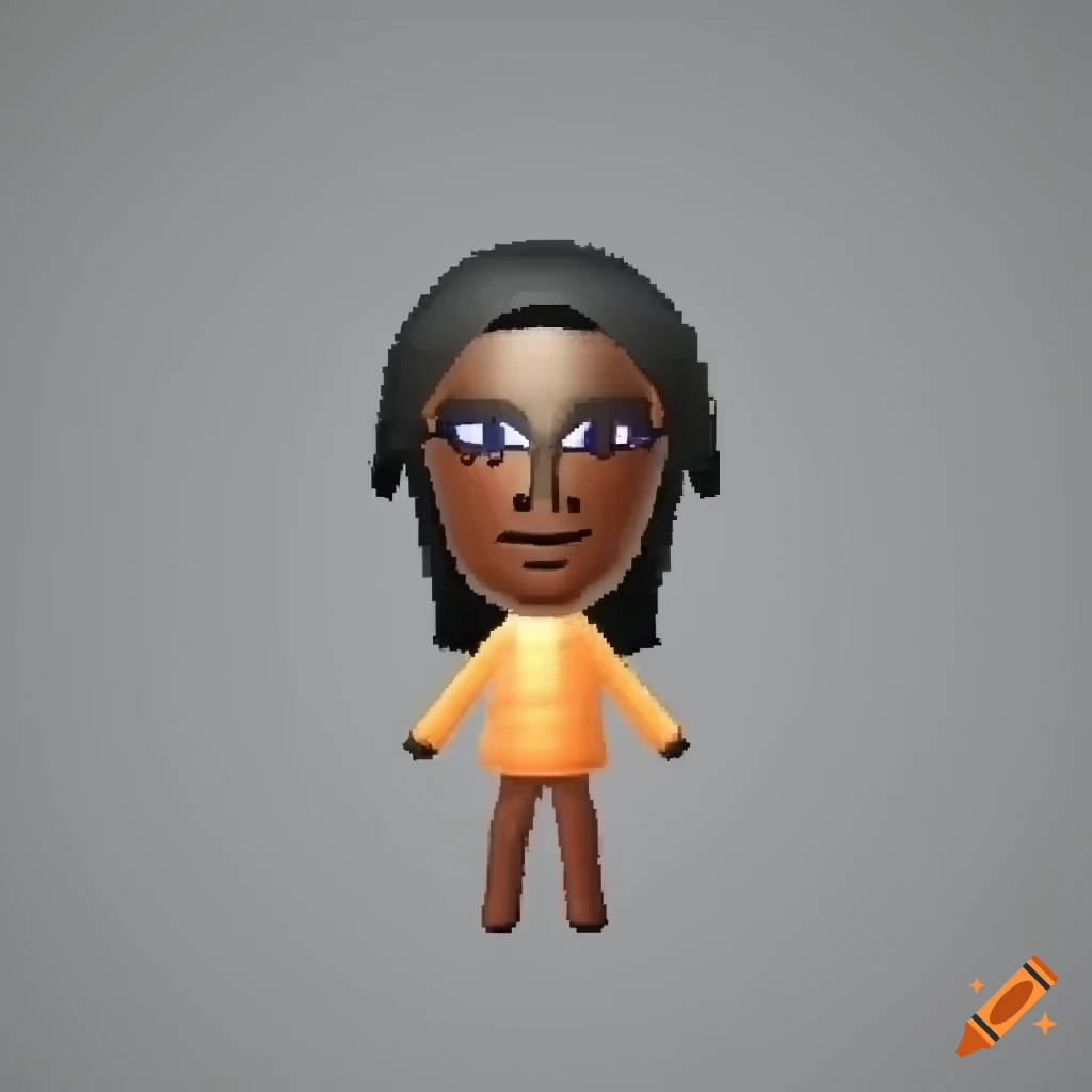 custom Mii character of a black woman