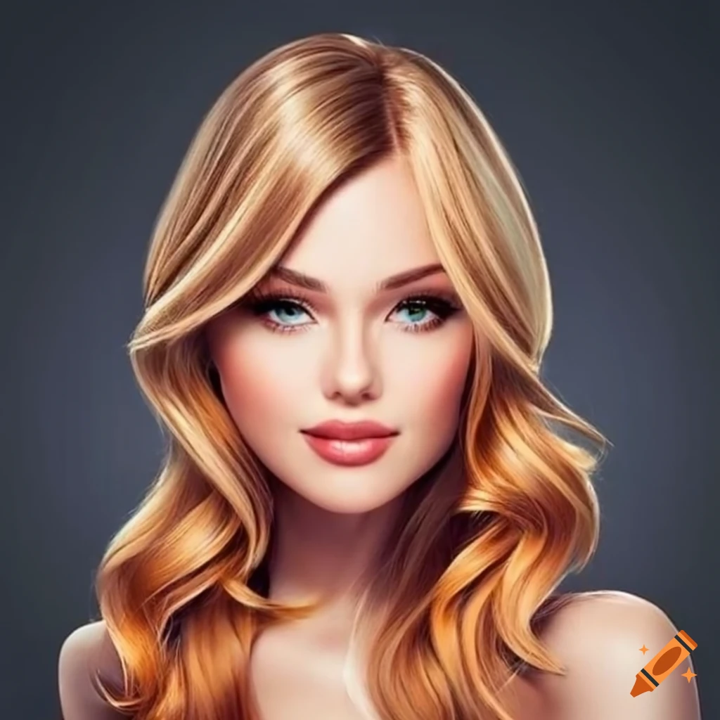 portrait of a beautiful woman with strawberry blonde hair