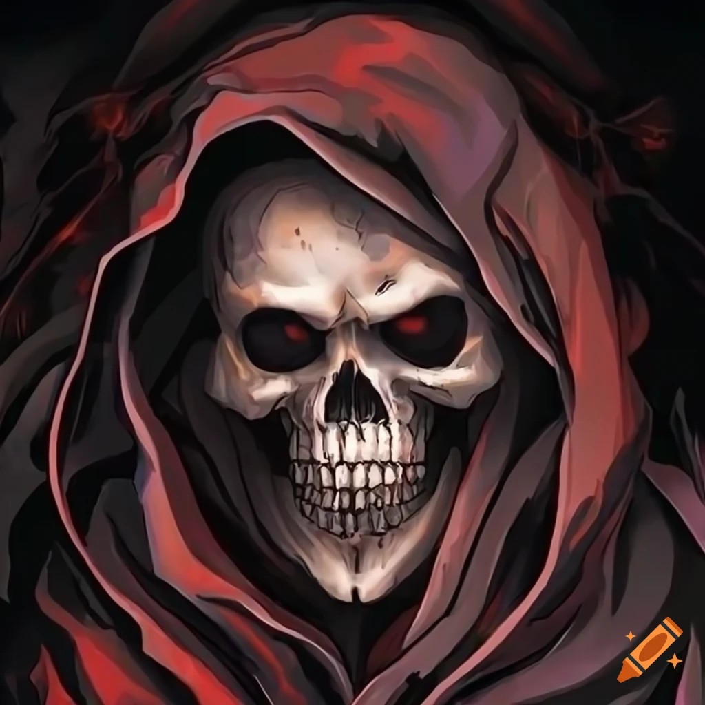 tactical illustration of a grim reaper skull
