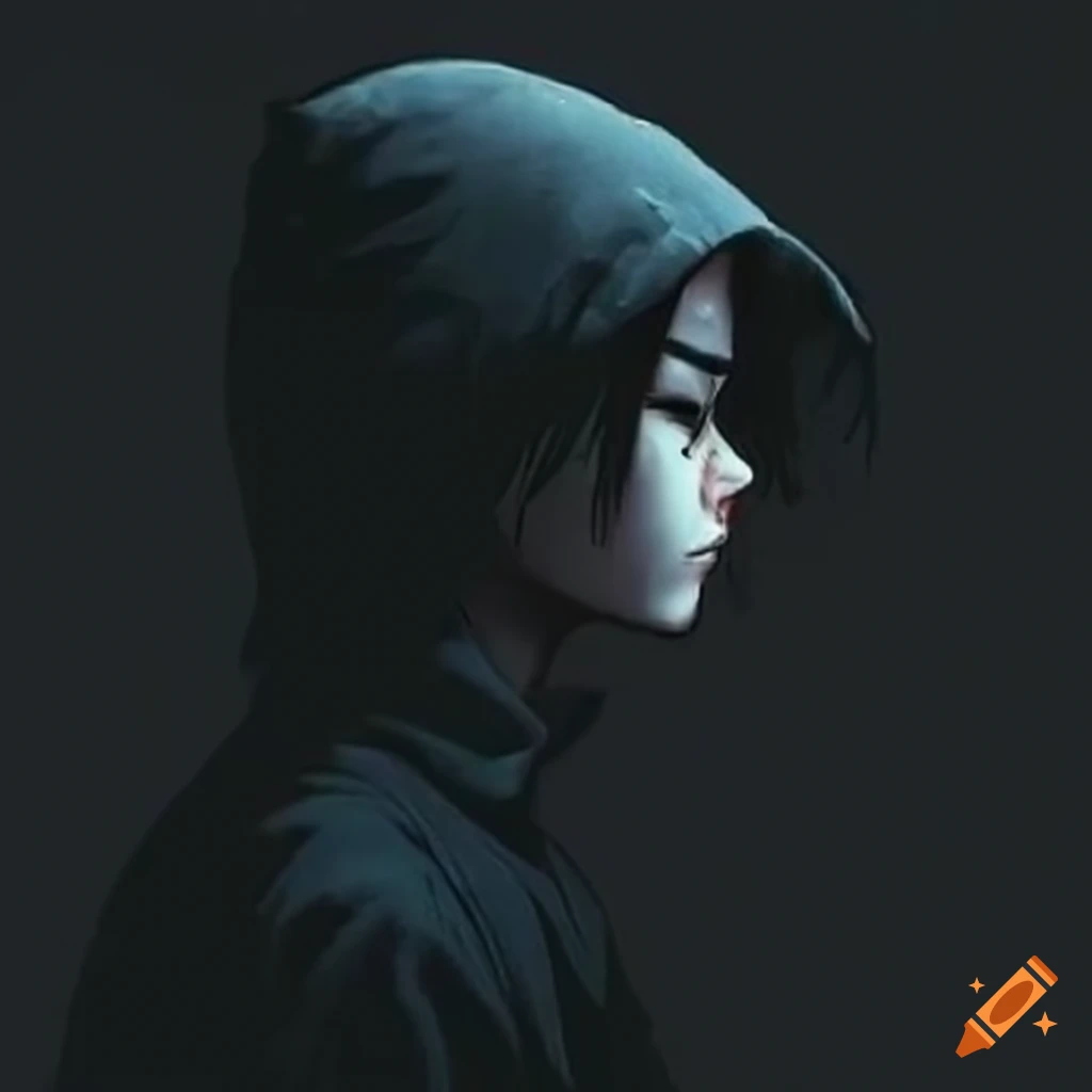 profile picture of a dark theme introvert boy