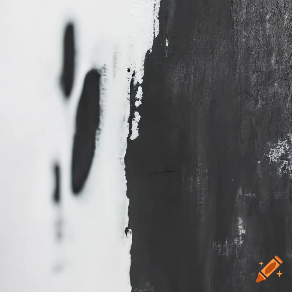texture of black tar graffiti on a white wall