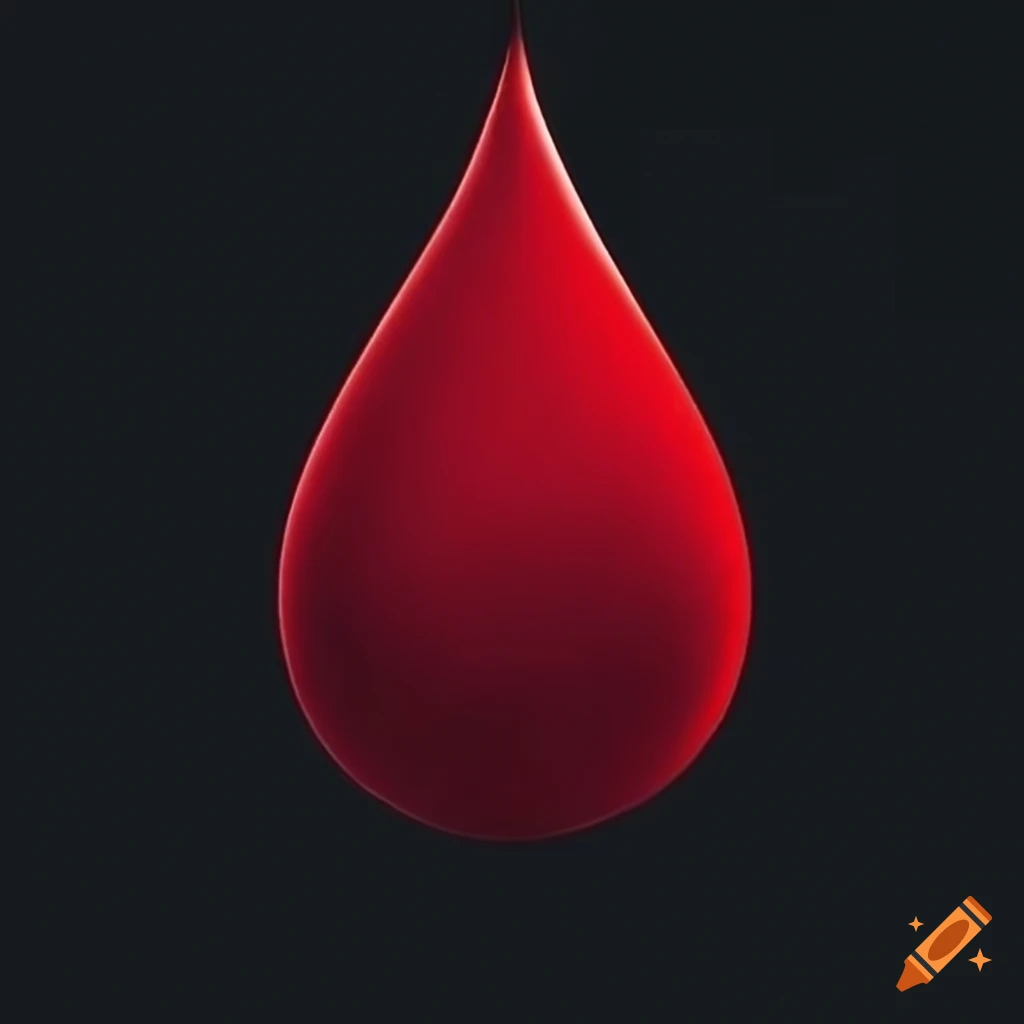 Closeup of a blood drop on Craiyon