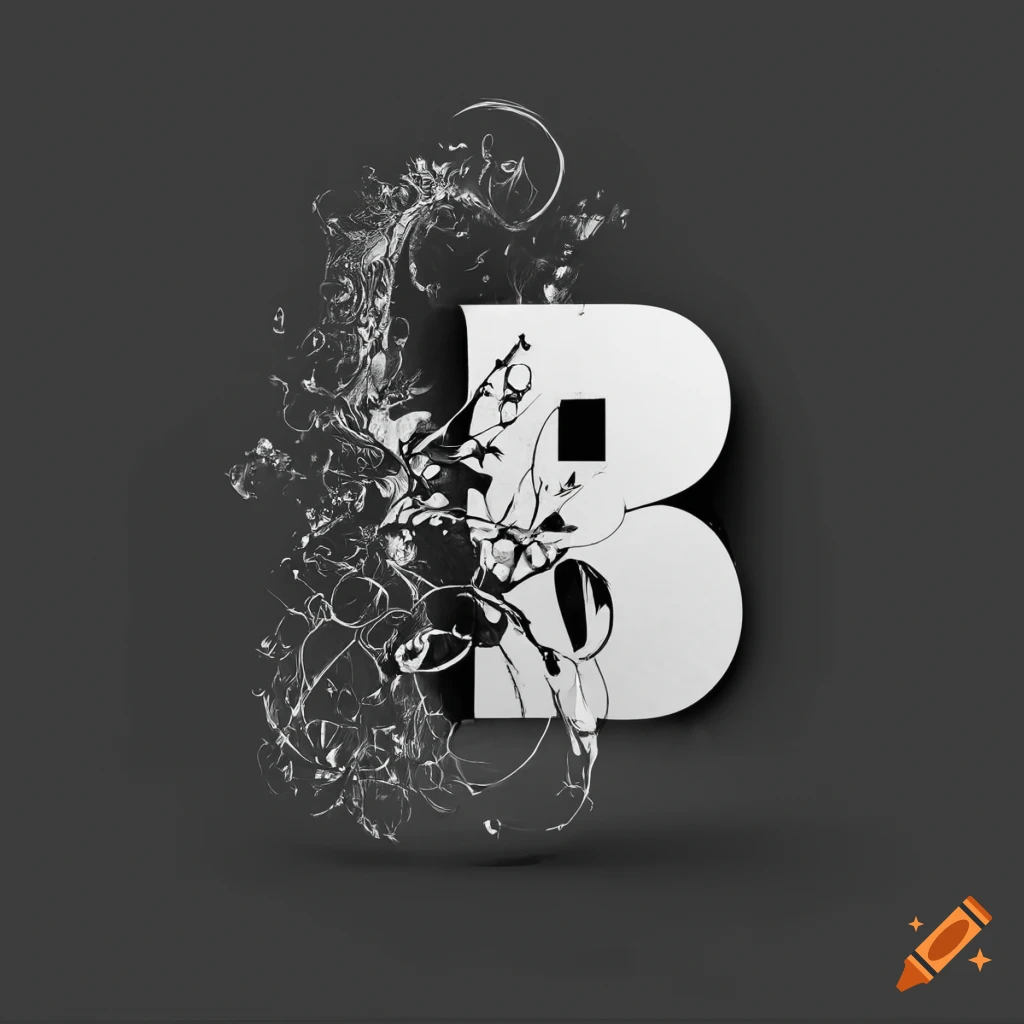 elegant letter B on a simple background