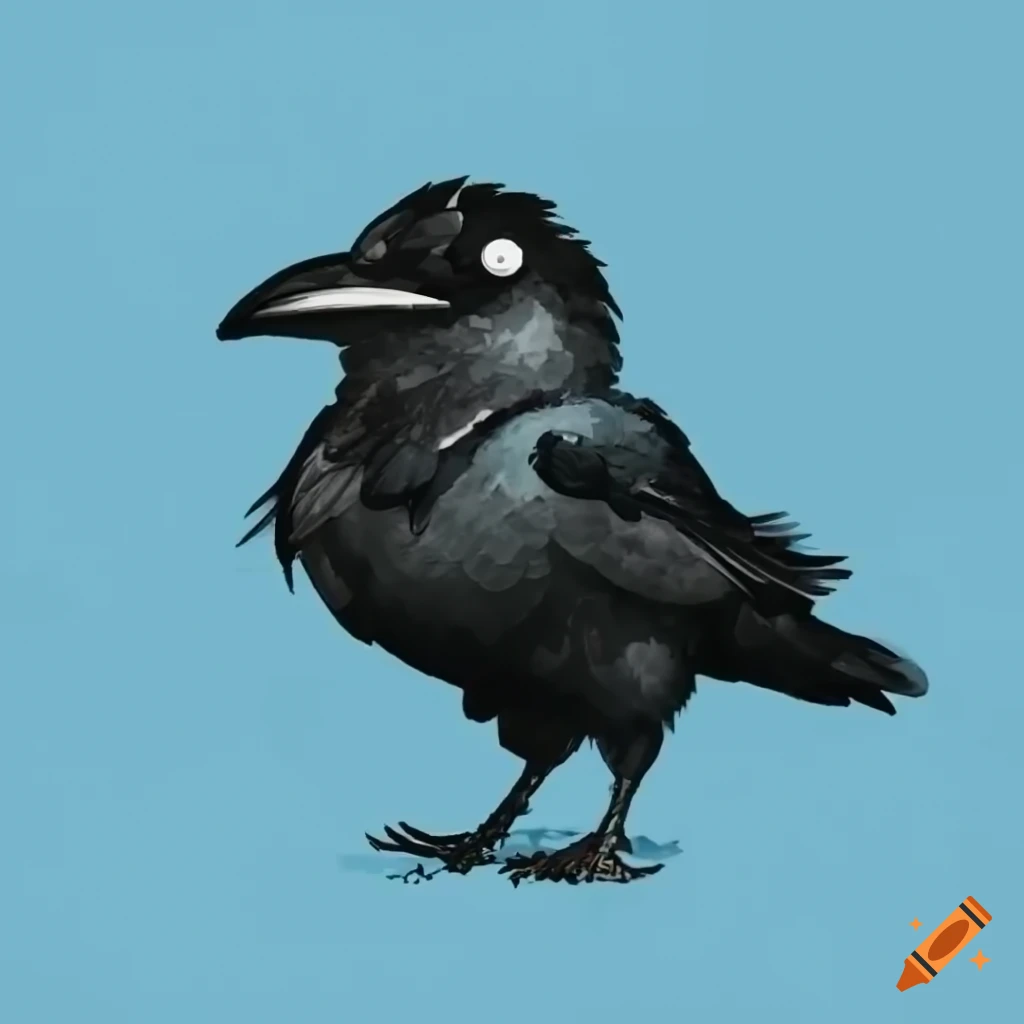 playful crow logo for gaming channel