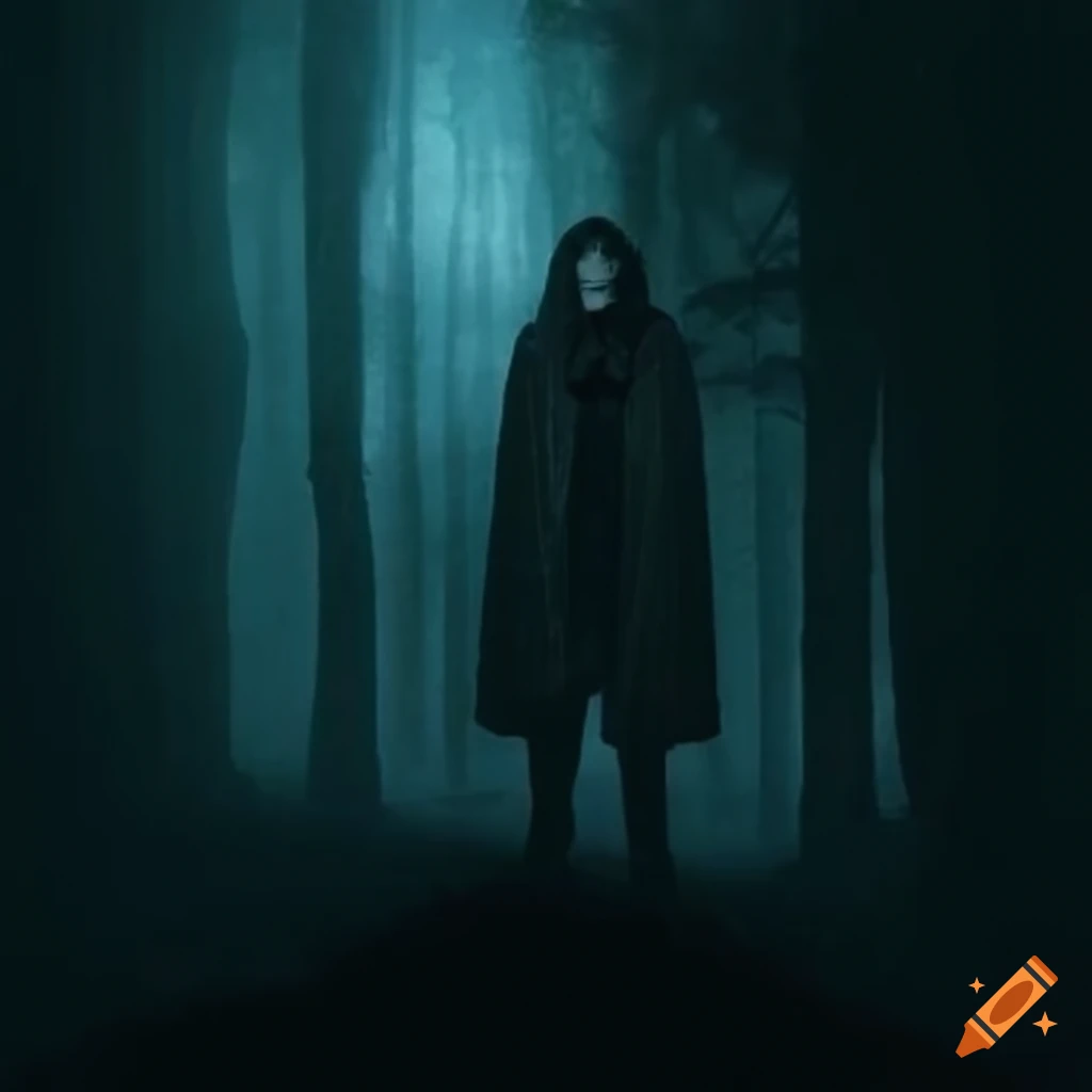 artwork of mysterious eyes in the darkness
