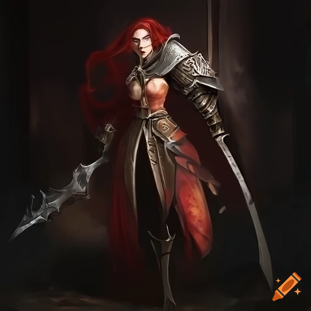 illustration of a fantasy duelist