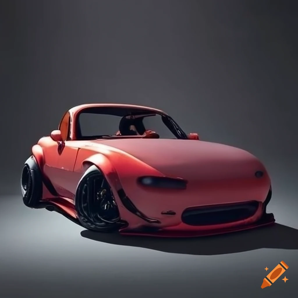 Sleek and stylish mx5 with rocket bunny kit on Craiyon