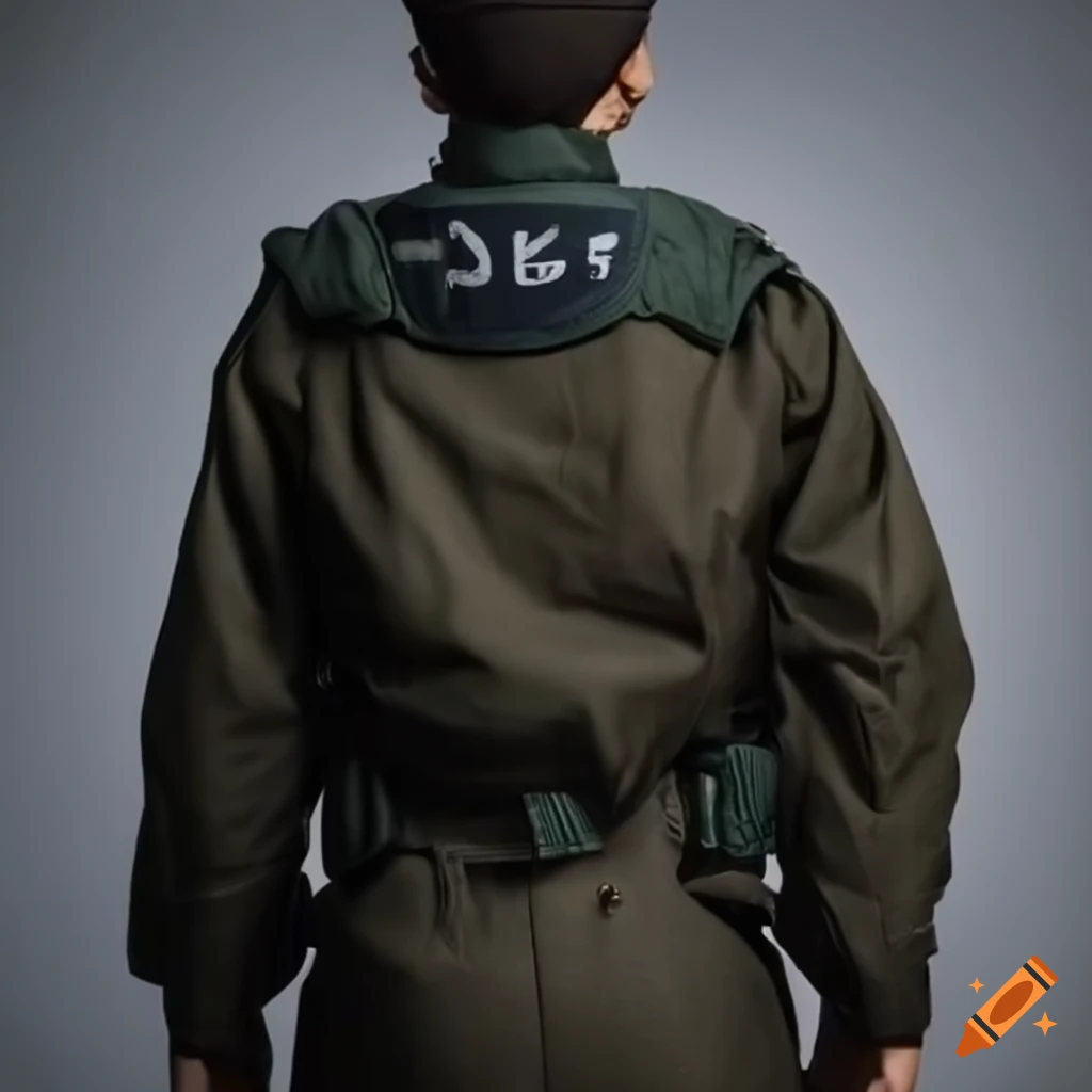 back view of a pilot cadet in jacket