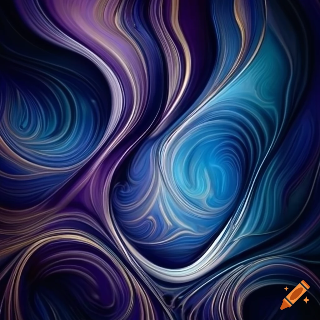 Abstract artwork with silver leaves and vibrant colors on Craiyon