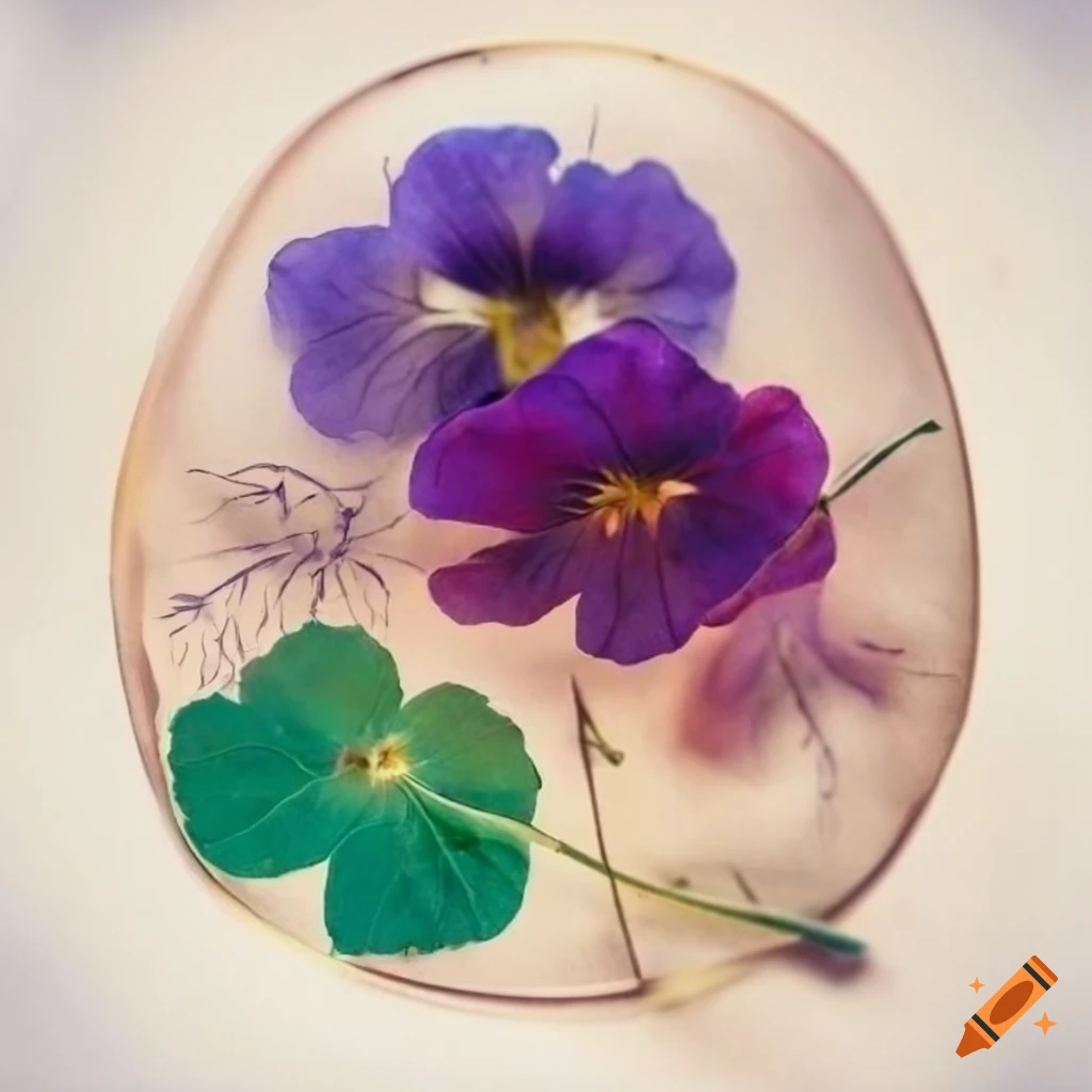 artistic display of pressed flowers in a vintage herbarium
