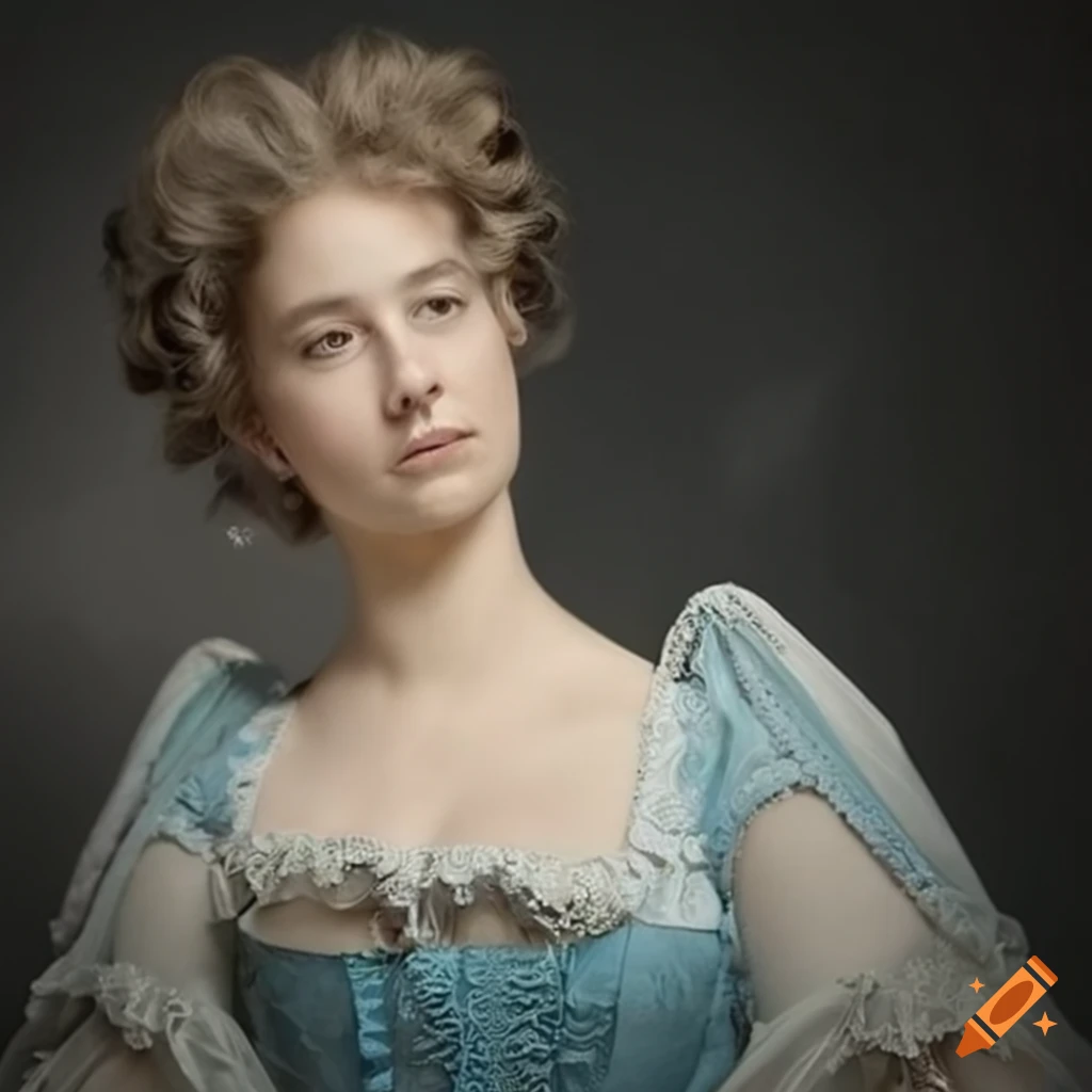 portrait of a delicate lady from the 18th century