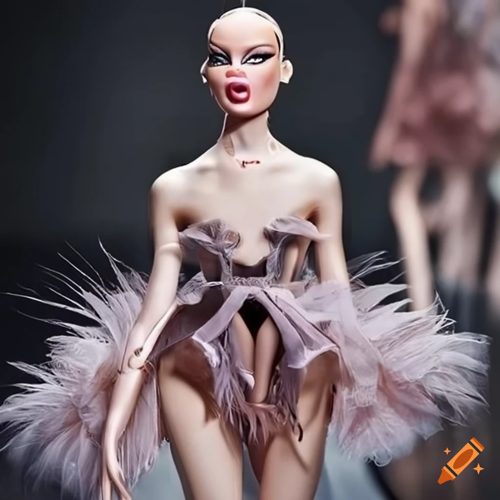 runway fashion featuring Bratz dolls and designer brands