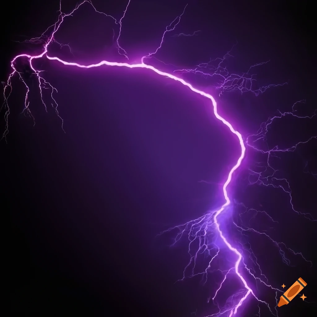 purple lightning on black background