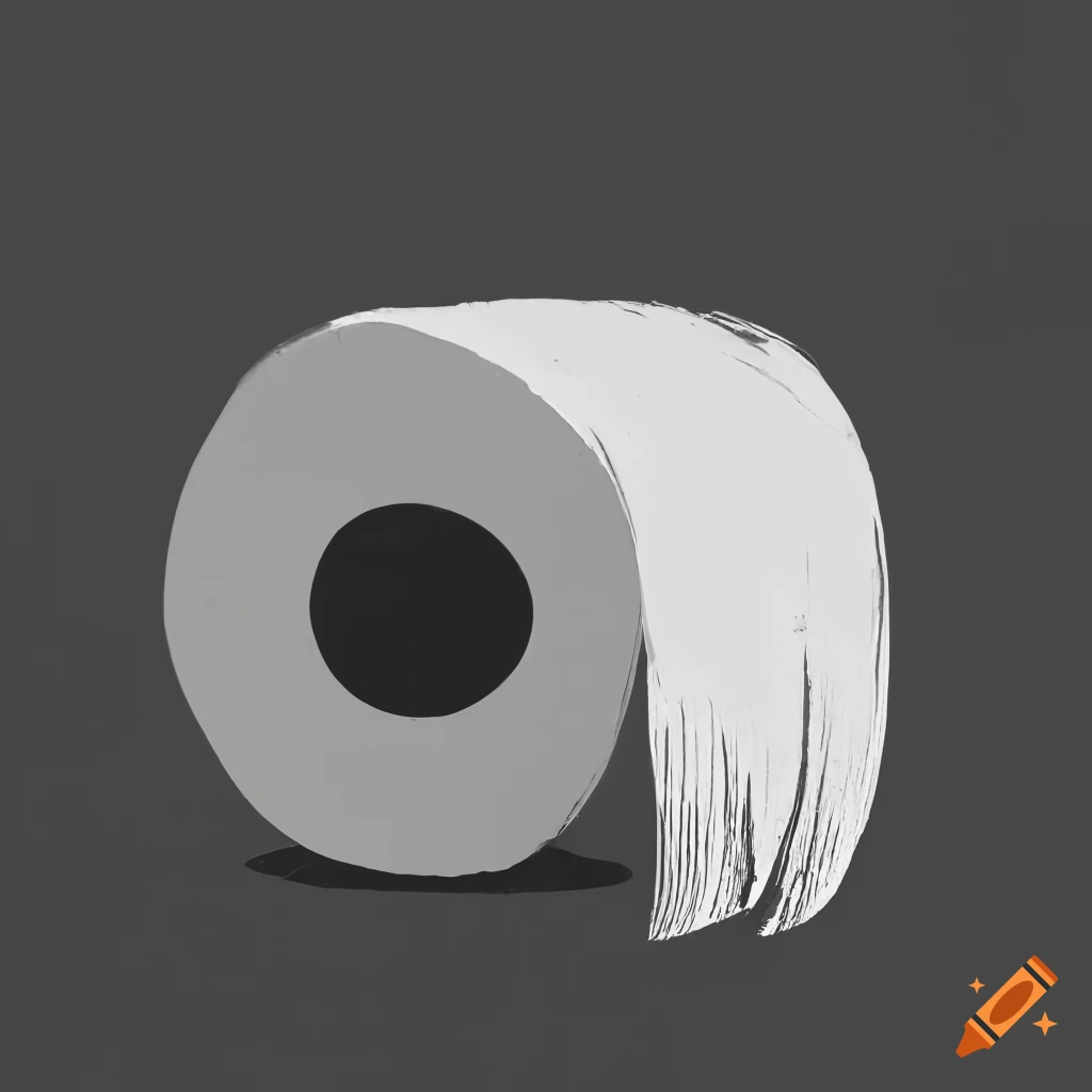 toilet paper roll on black background