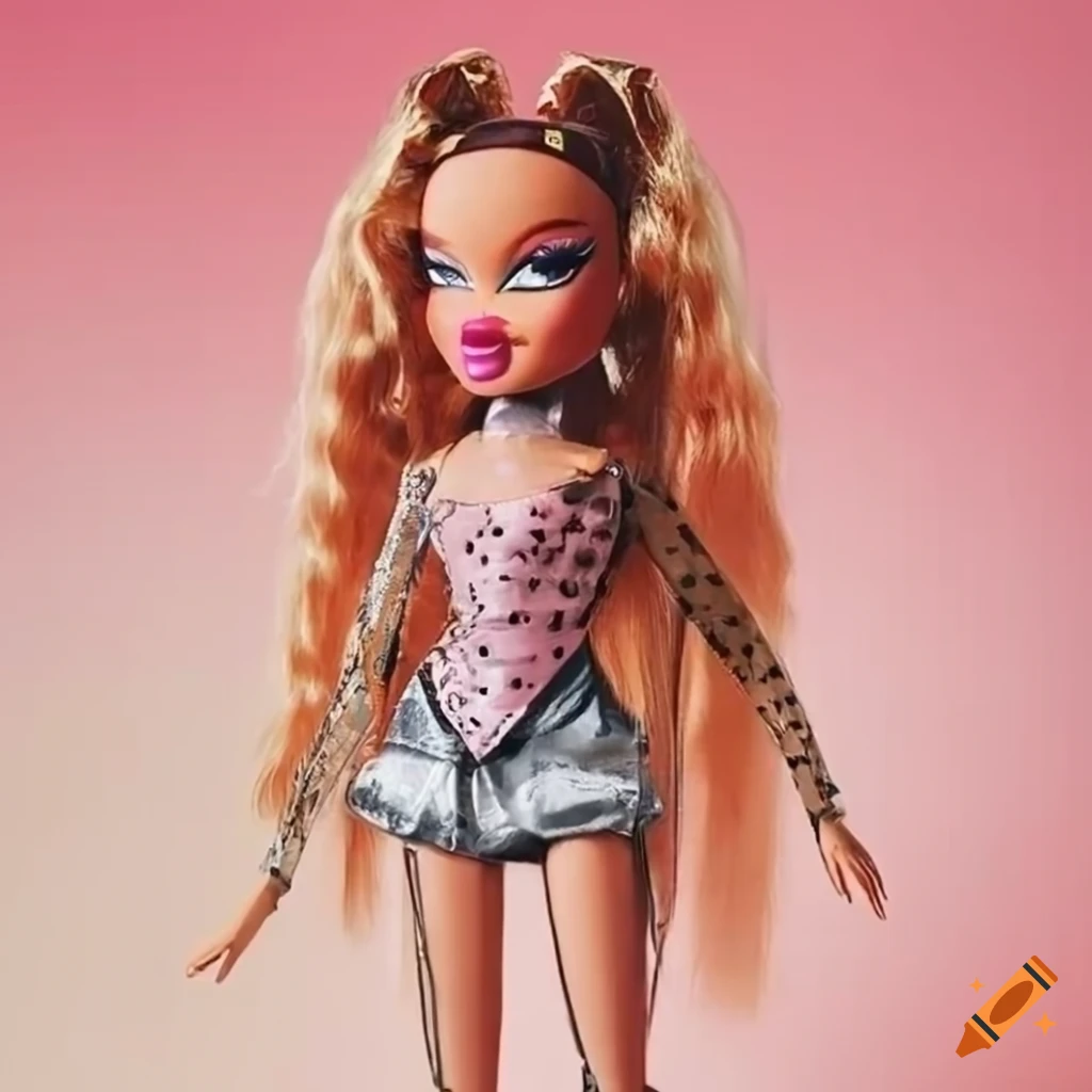 Fashionable bratz doll in a vivienne westwood-inspired corset top