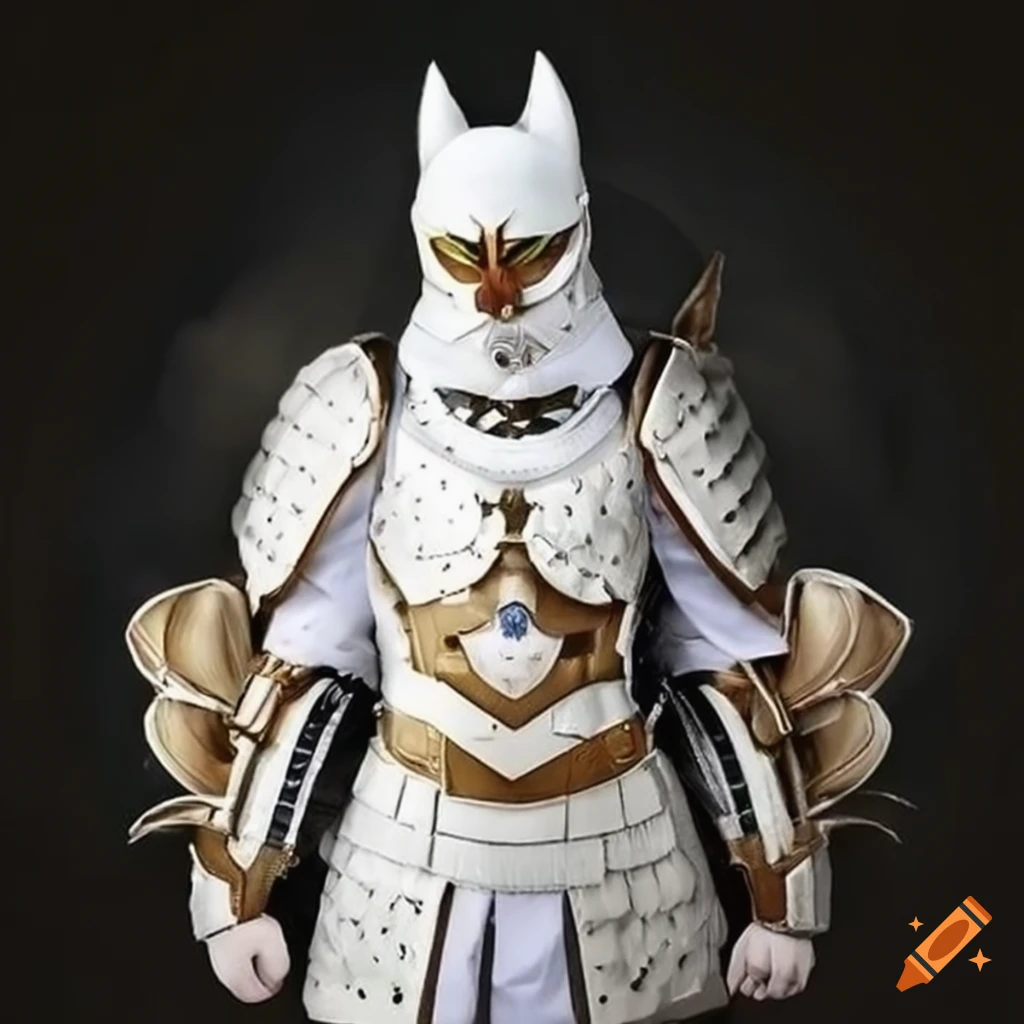 cat hero in white armor