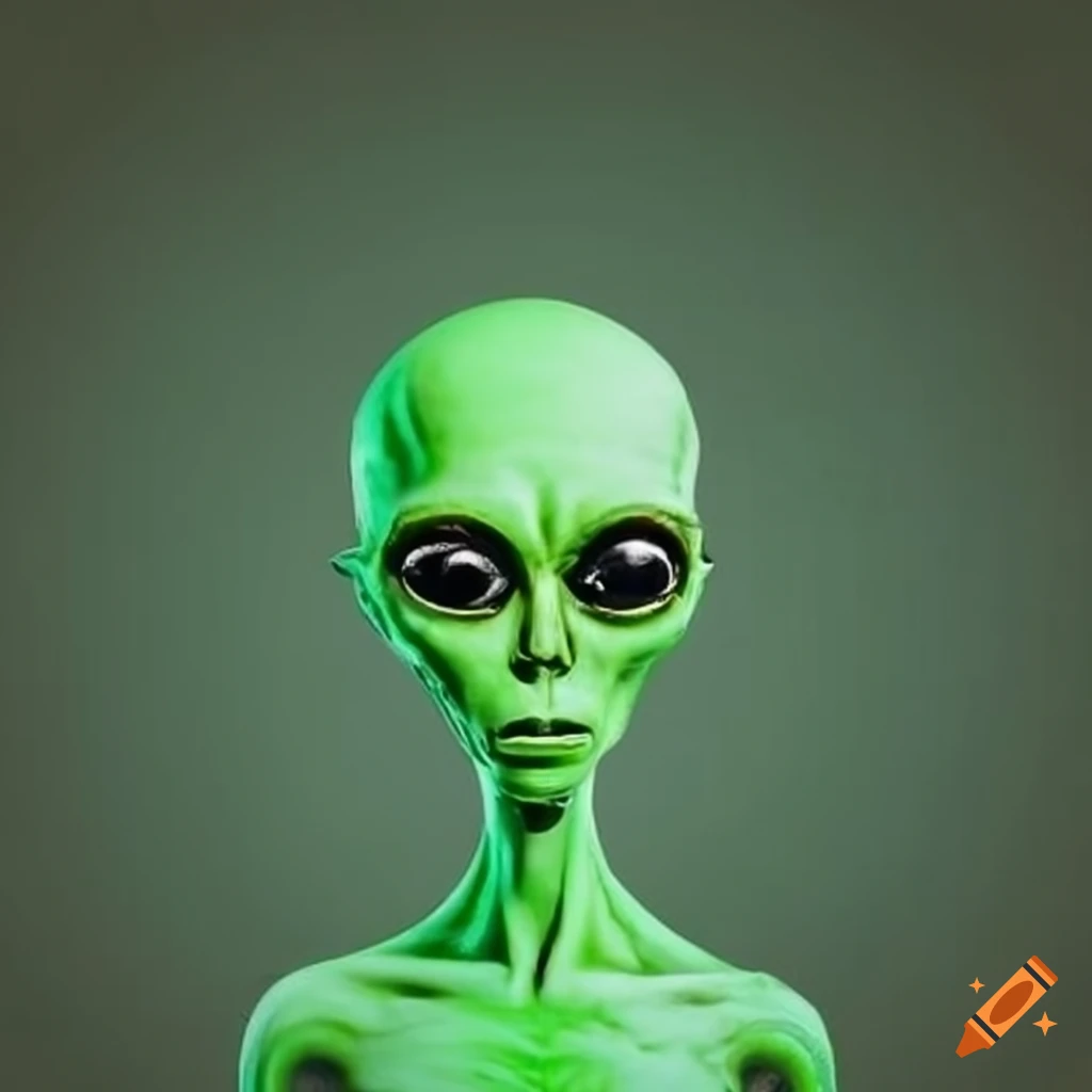 green alien smoking weed