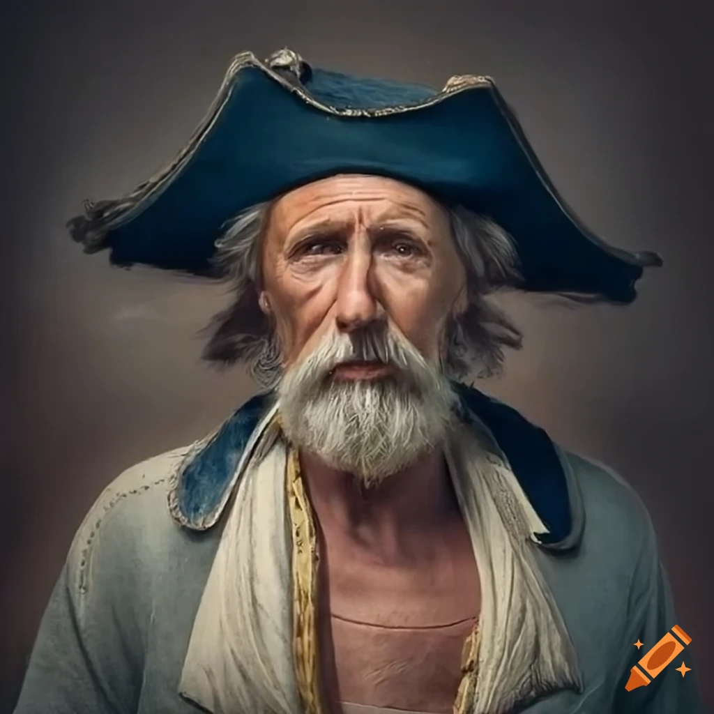 Portrait Of A Mature Pirate Captain On Craiyon