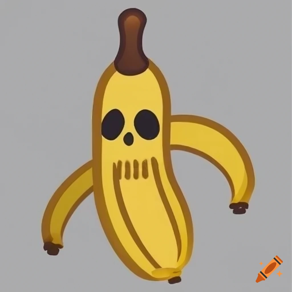 Skull banana emoji on Craiyon