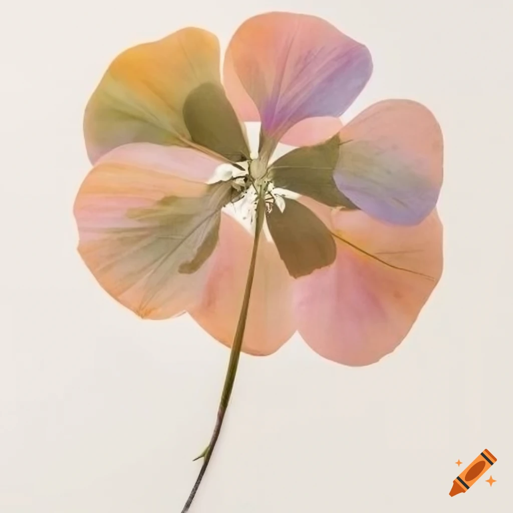 pastel botanical poster with pressed wildflowers