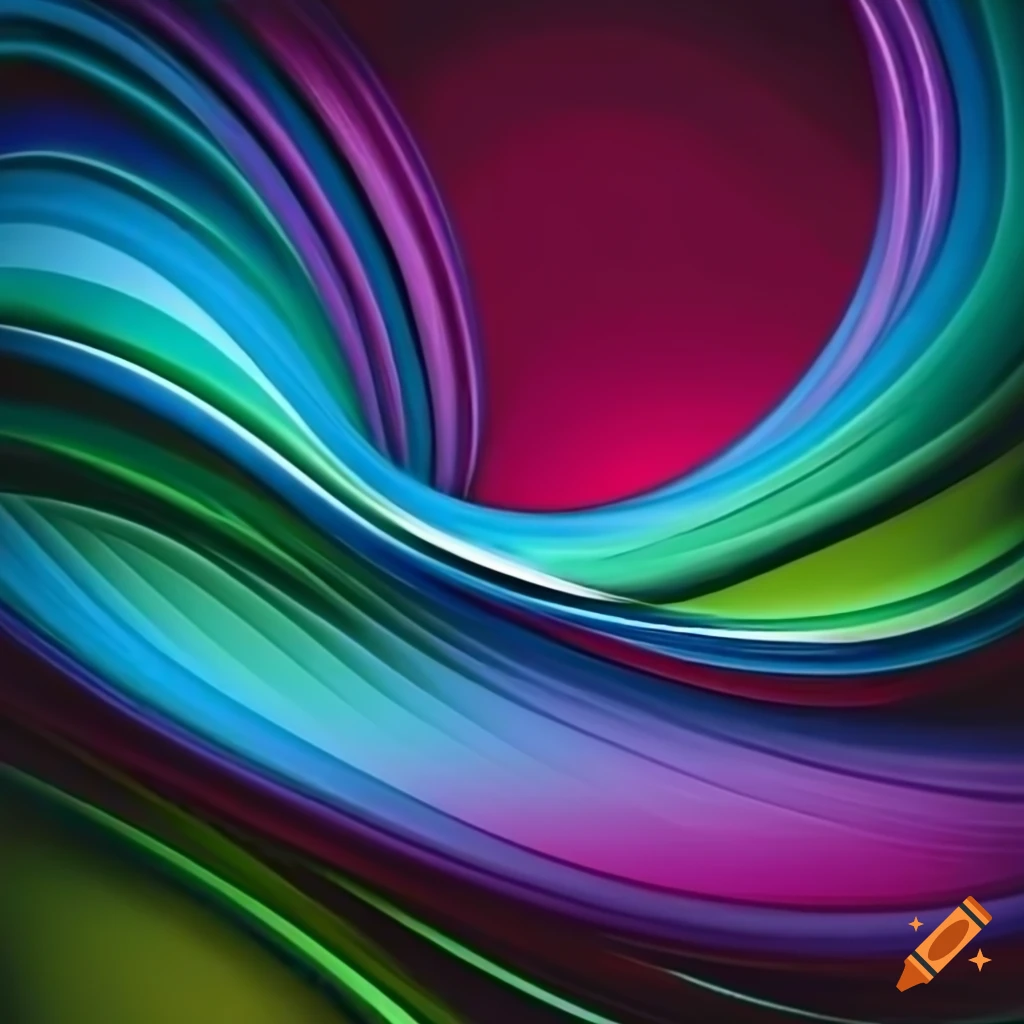 Colorful waves background on Craiyon