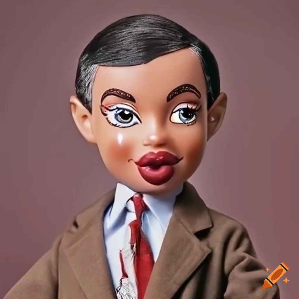 Image of mr. bean and bratz characters on Craiyon