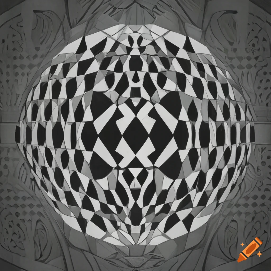 geometric surrealistic artwork by Victor Vasarely