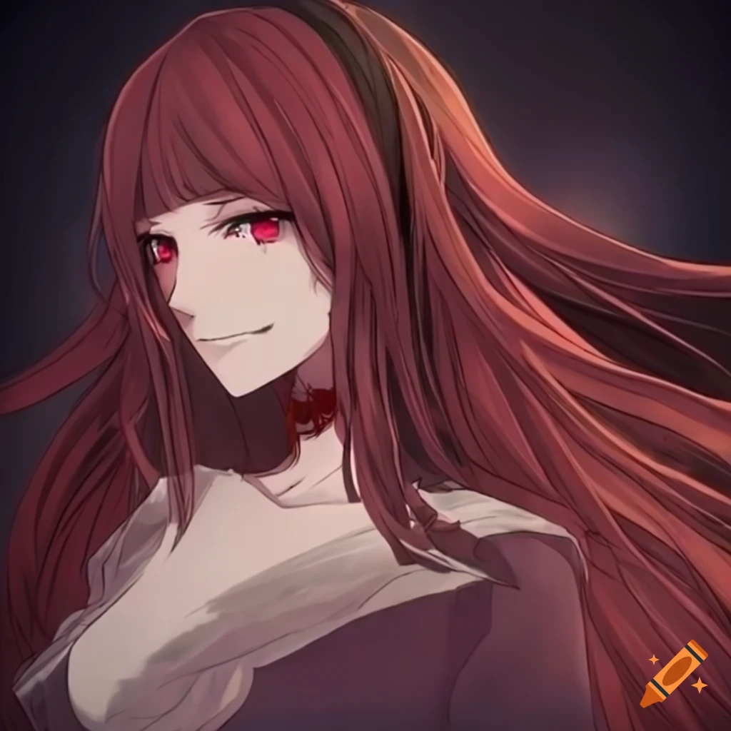 Anime-style female character with black hair and a cape on Craiyon