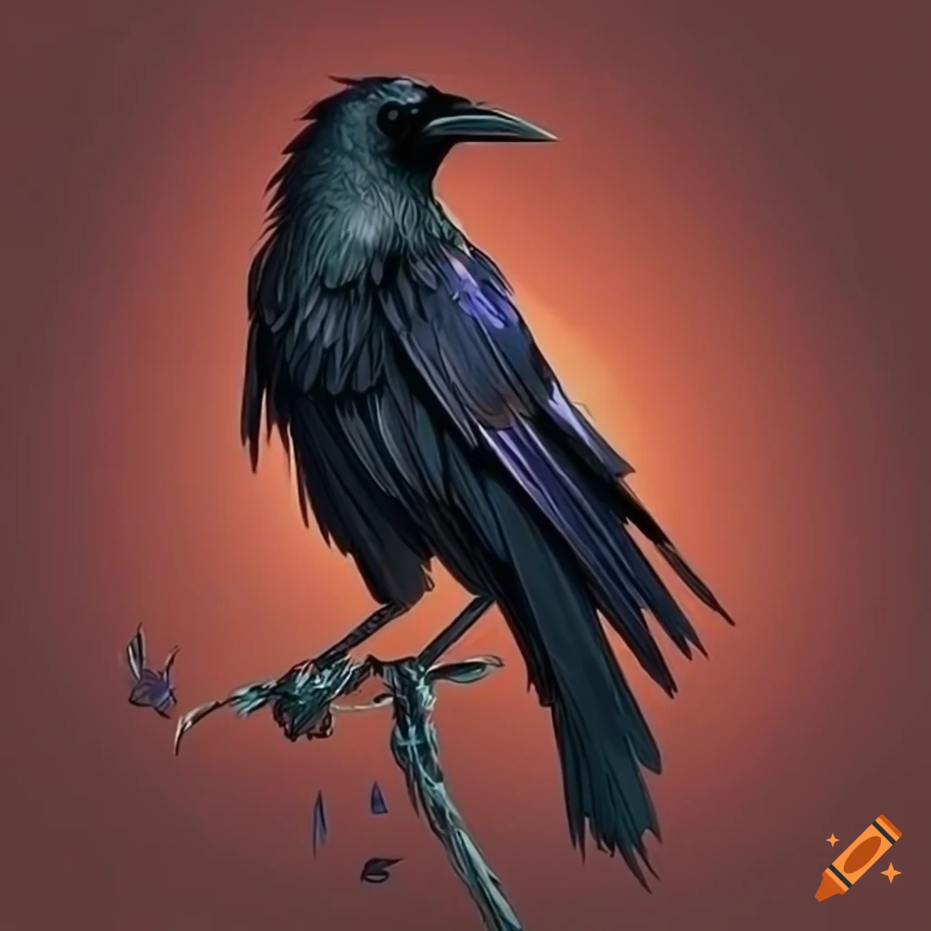 profile picture of a samurai crow