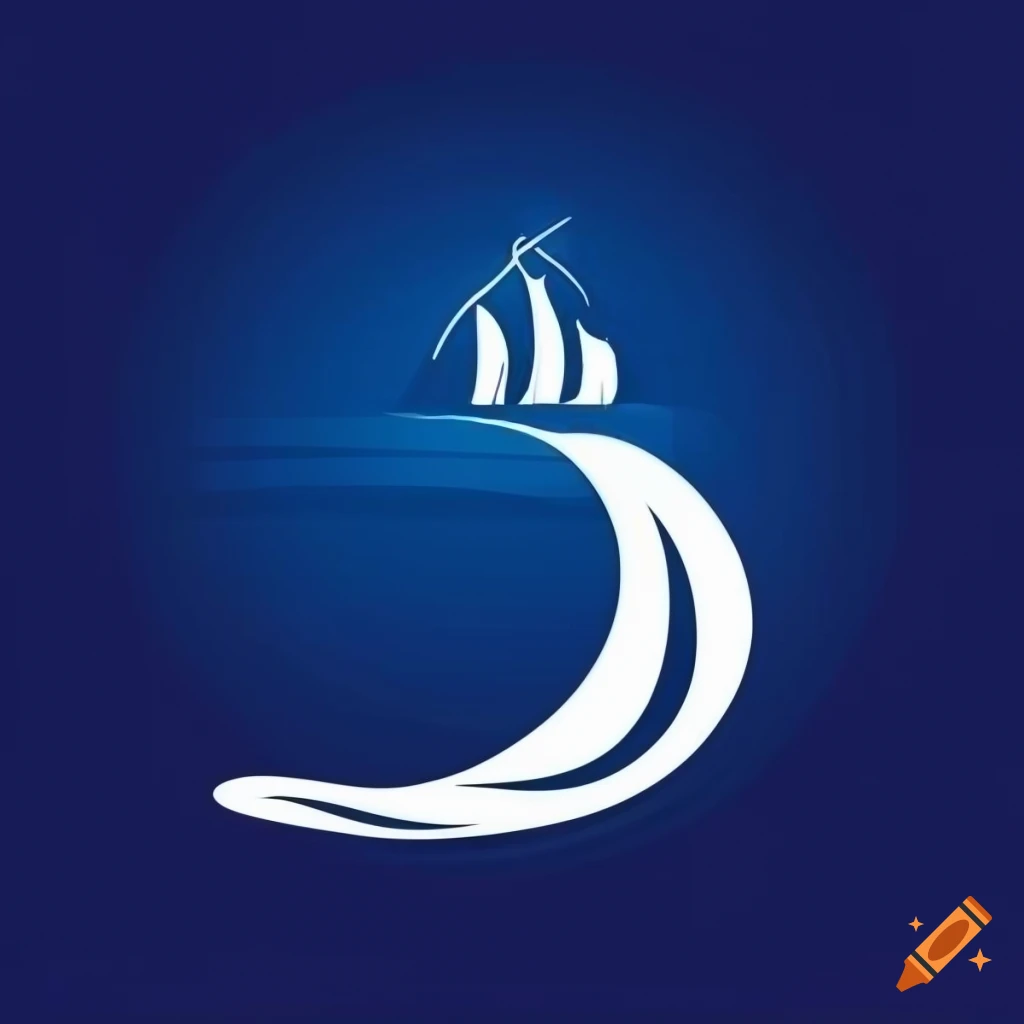 ship logo with a horn at sea