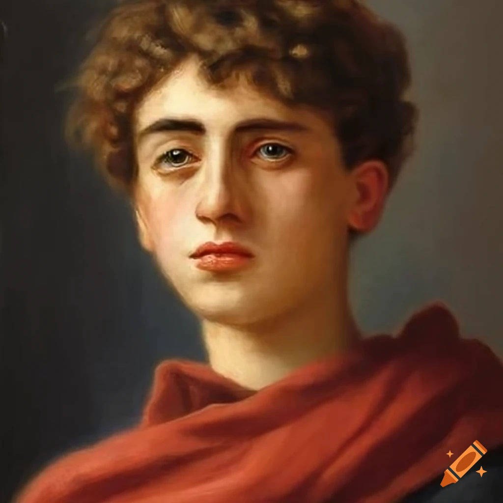 detailed painting of a confident Greek male god
