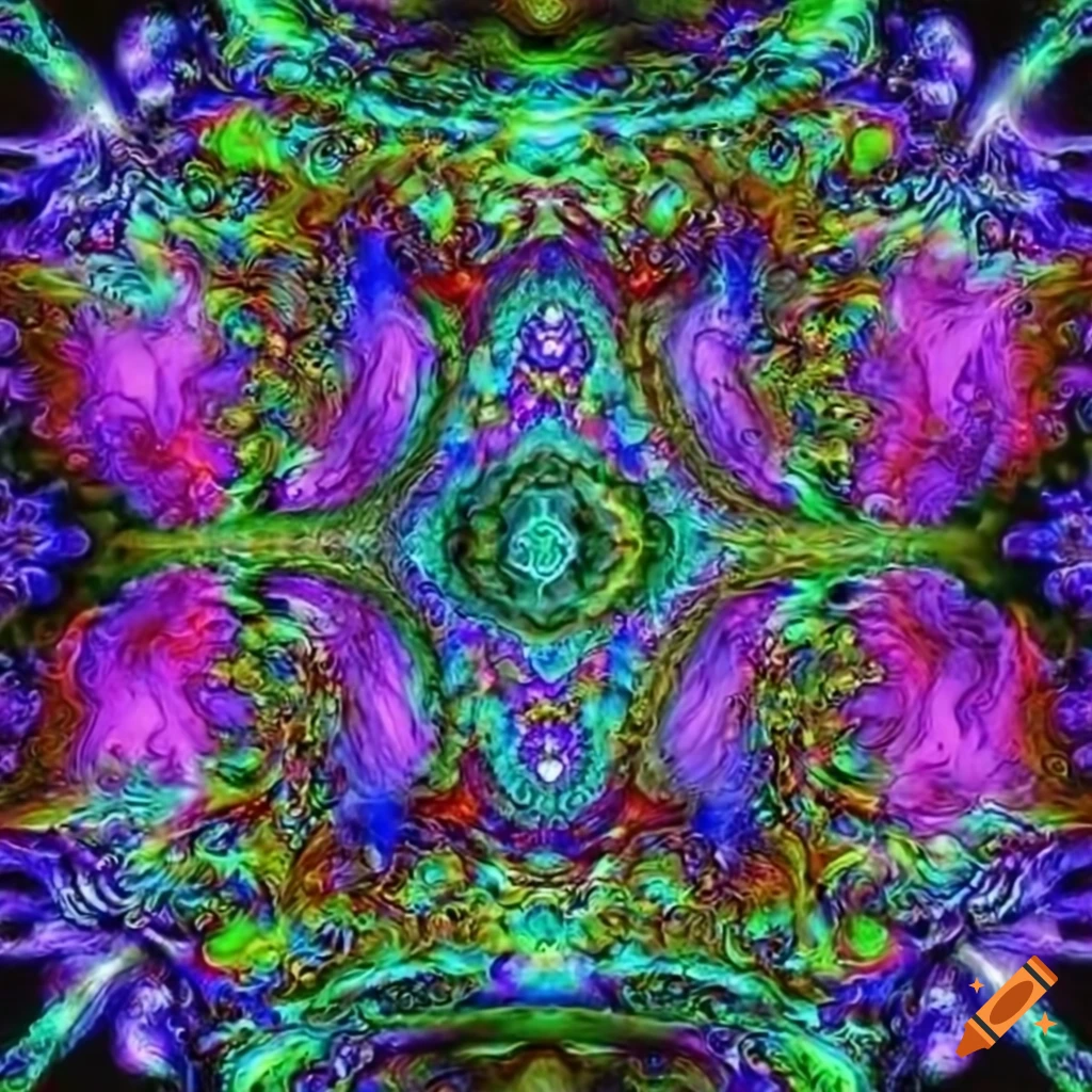 psychedelic and hyper-detailed digital art background