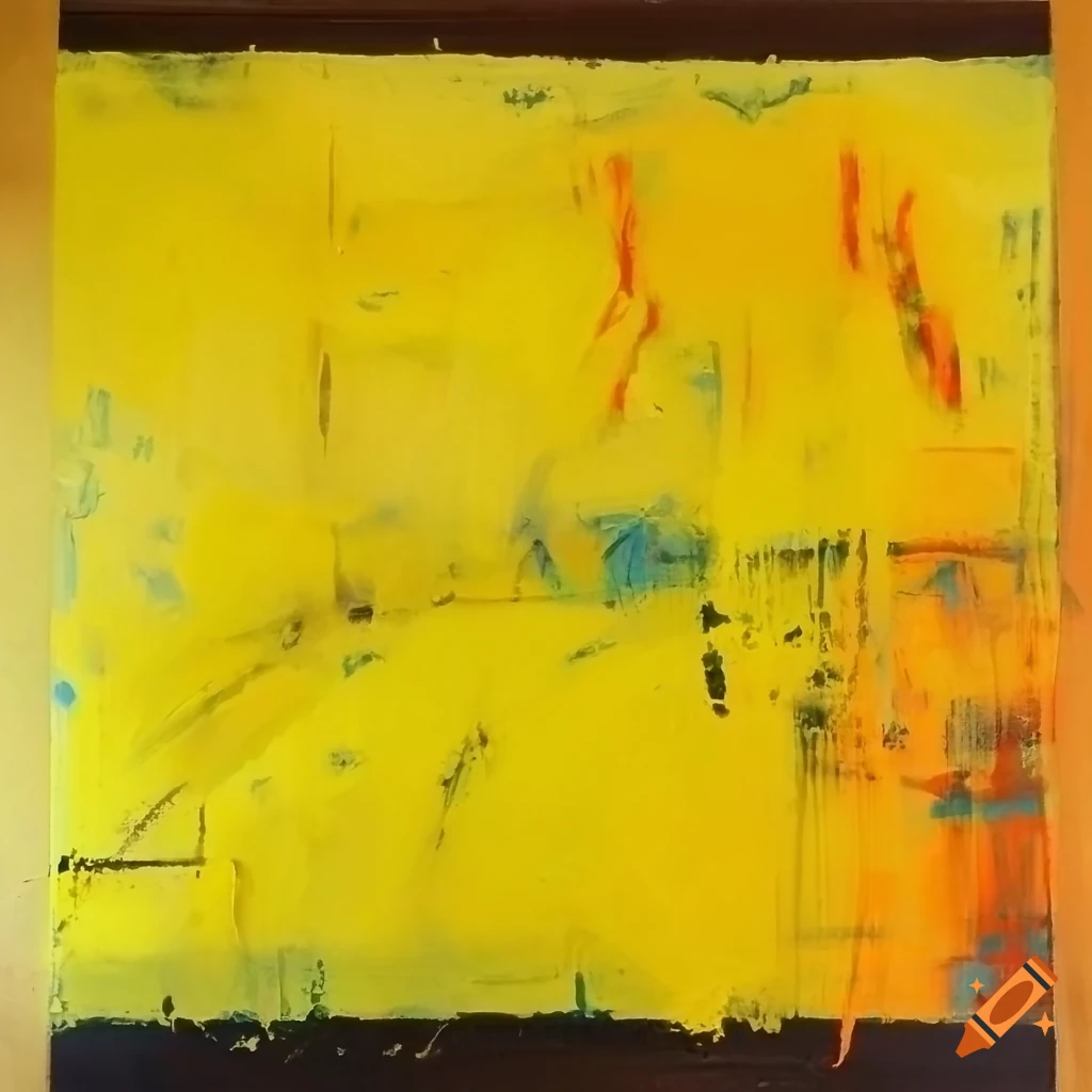 Abstract acrylic painting with graffiti on Craiyon