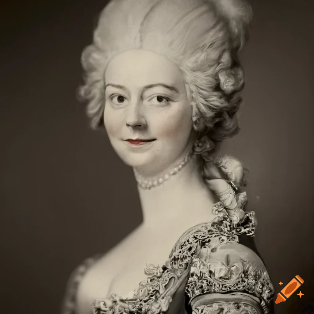 Portrait of a sensitive lady in 1750