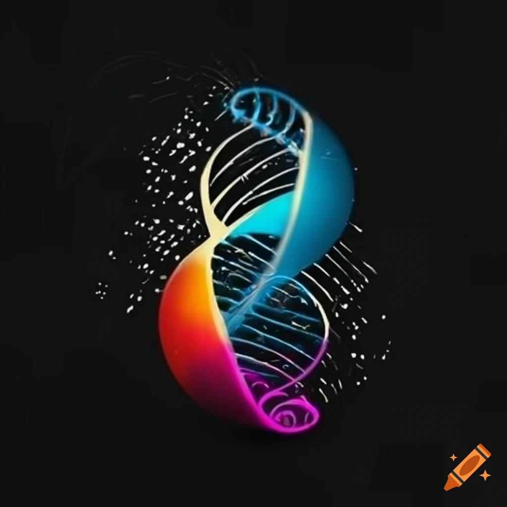 unique logo design with genetics and physics elements