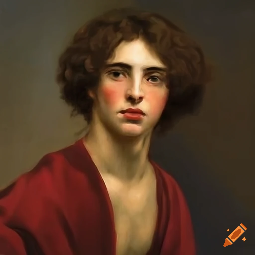 detailed oil painting of a confident and powerful Greek god